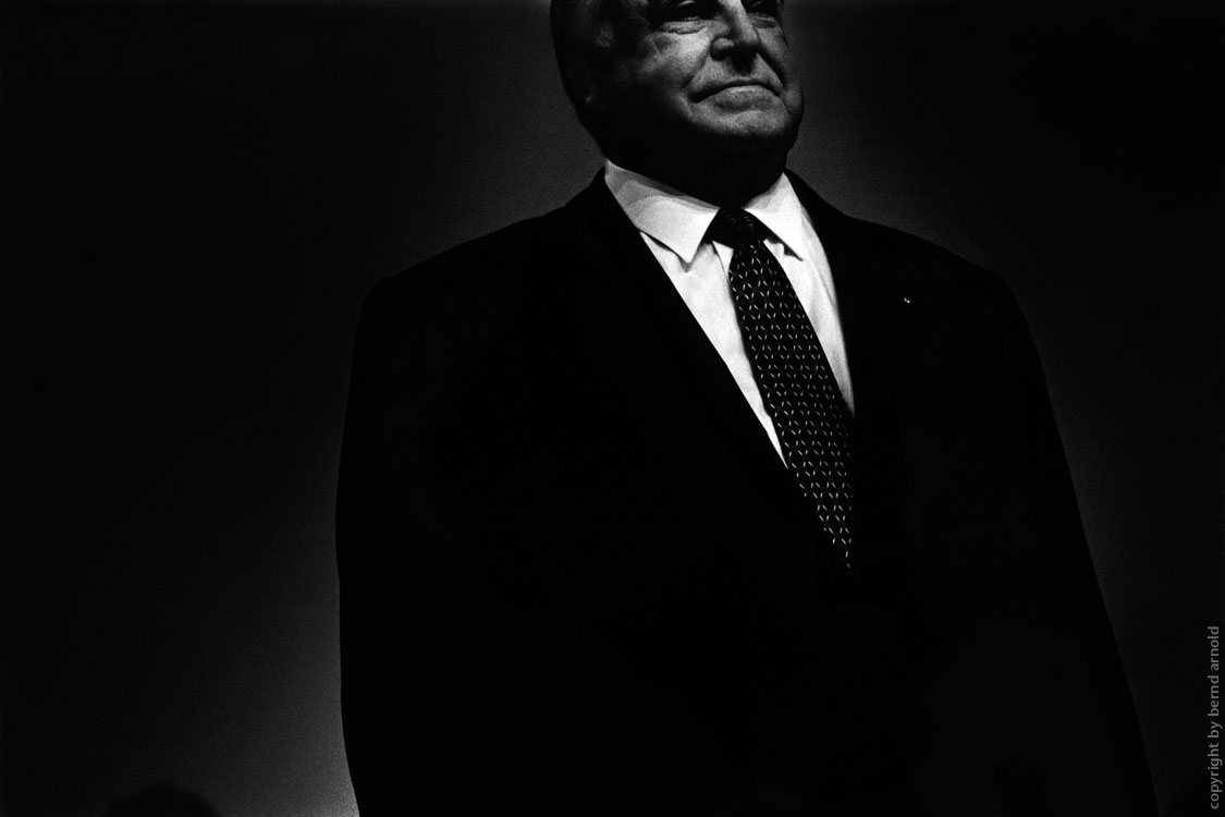 Portraiture German chancellor Helmut Kohl during the election campaign 1998