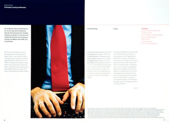 CompuNet annual report corporate tie and keyborad