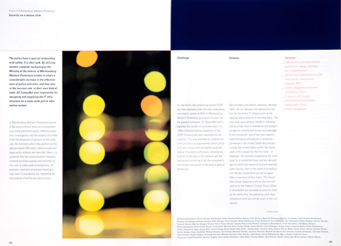 CompuNet annual report corporate yellow lights