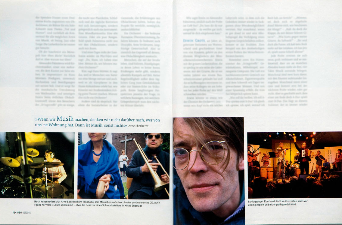 Documentary photography for GEO magazine – Musicians of Menschensinfonieorchester