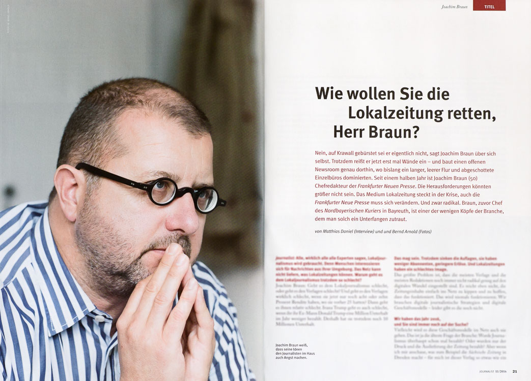 Interview mit Joachim Braun Chefredakteur der Frankfurter Neuen Presse