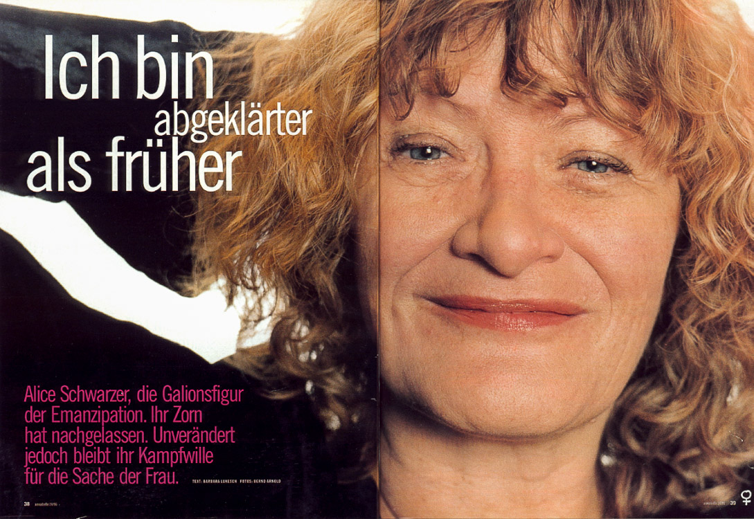 Alice Schwarzer in swiss magazine Annabelle