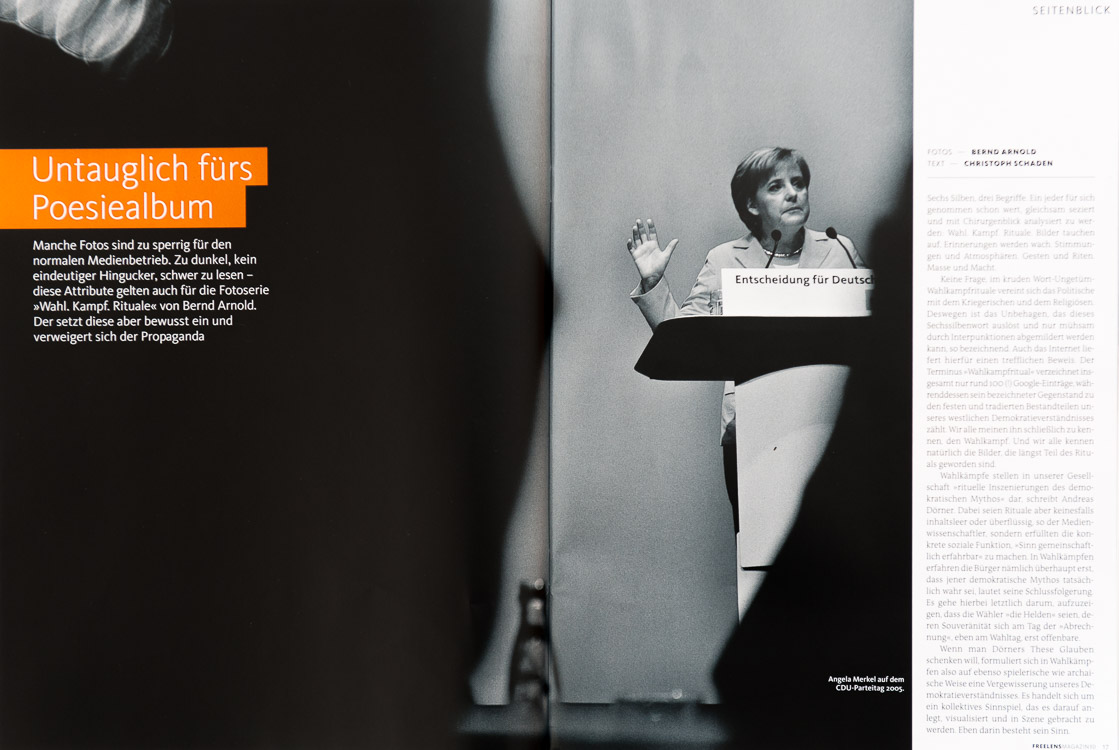 Fotojournalismus im Wahlkampf – Angela Merkel in Freelens Magazin