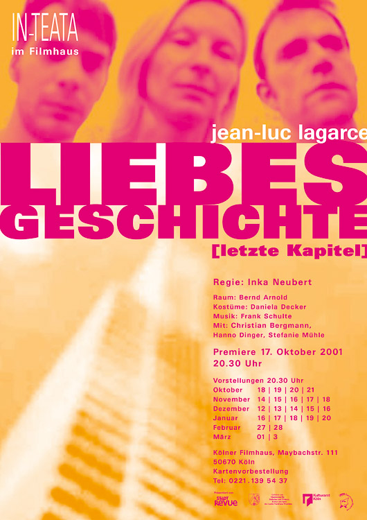 Plakat Jean-Luc Lagarce Liebesgeschichte Inteata