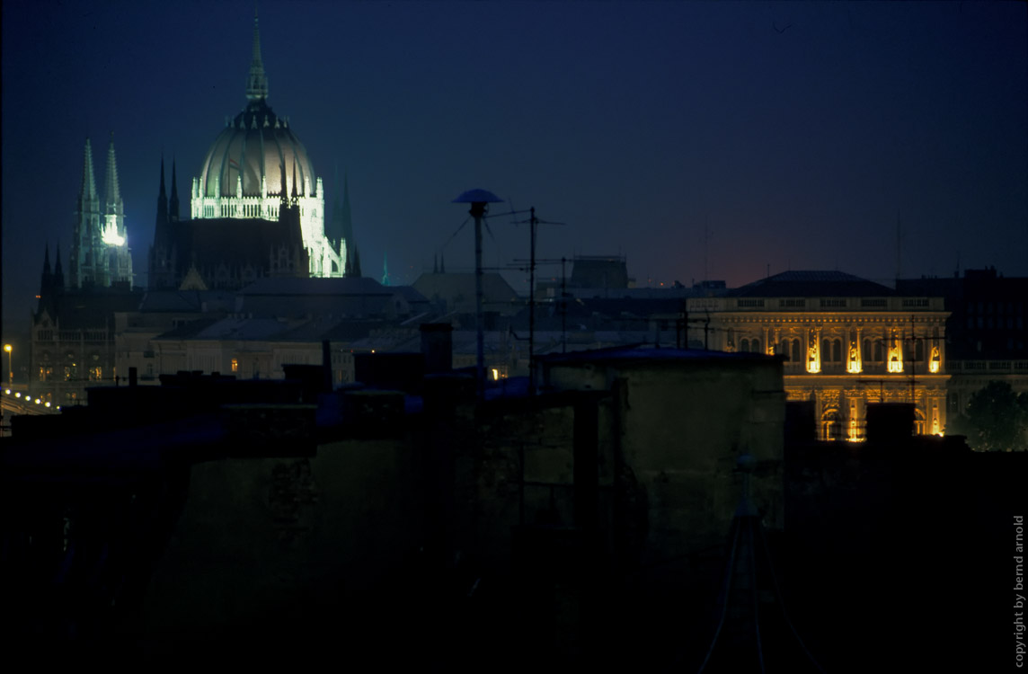 Budapest Parliament Skyline Night