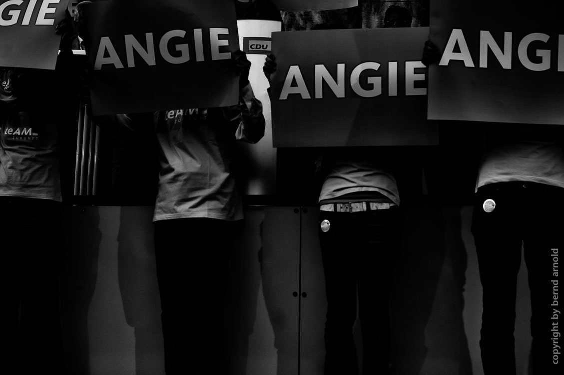 Angela Merkel Fans 2005 CDU – Wahl Kampf Ritual