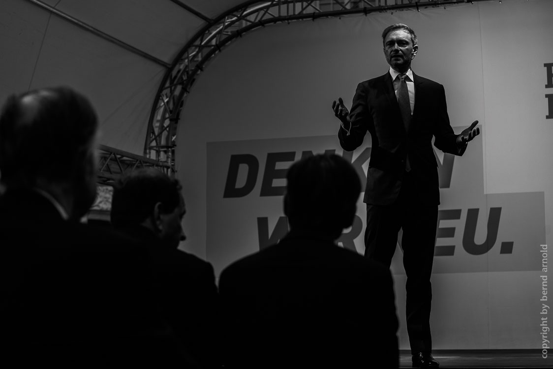 FDP Christian Lindner 2017 in Bonn – Wahl Kampf Ritual