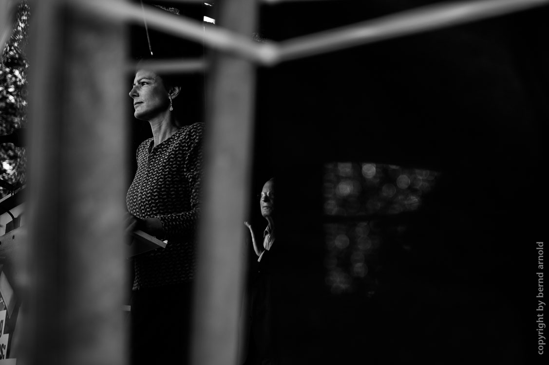 Fotografie Portrait Sahra Wagenknecht und Oskar Lafontaine in Oldenburg, 2021 – Wahl Kampf Ritual