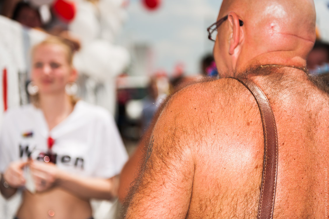 Hairy Man during gay pride in Cologne