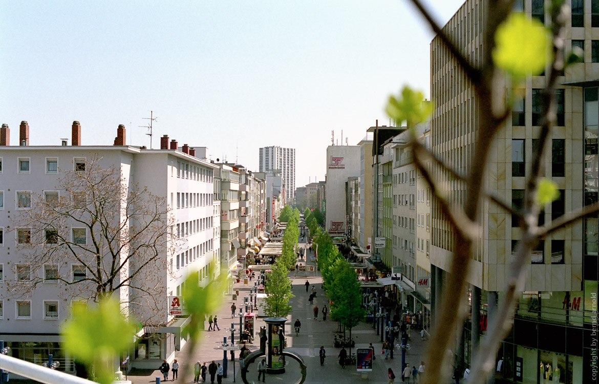 übersicht Fußgängerzone Bismarckstrasse Ludwigshafen