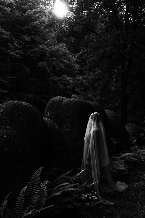 Performance Wald der japanischen Künstlerin Tenno Megumi – Fotografie Bernd Arnold