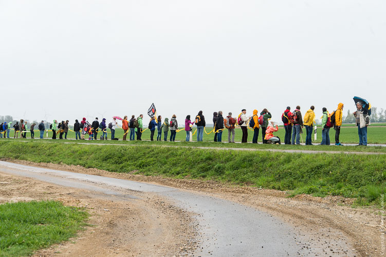 Anti-Kohle Menschenkette in Garzweiler