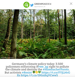 Twitter – Climate Protection and Hambach Forest