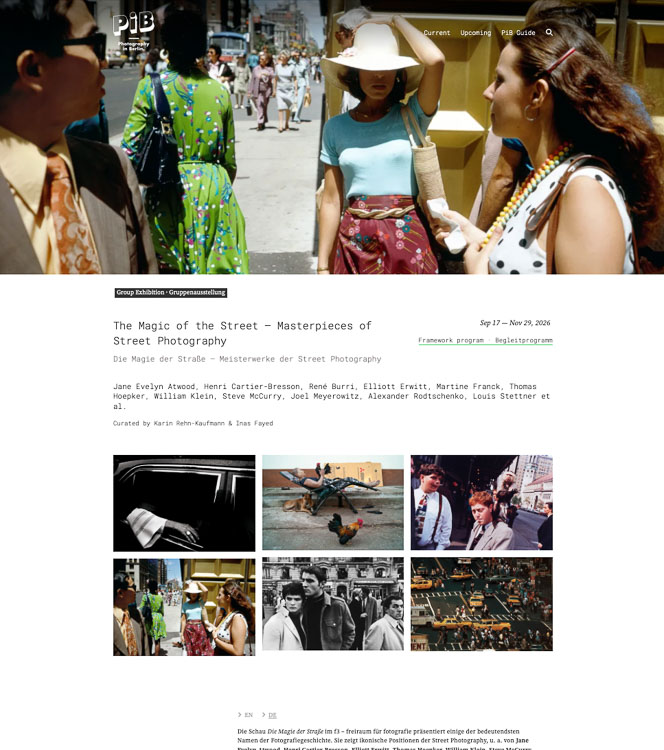 Ausstellung The Magic of the Street – Masterpieces of Street Photography