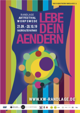 Poster der Ausstellung und Kunstfestivals Lebe Dein Aendern