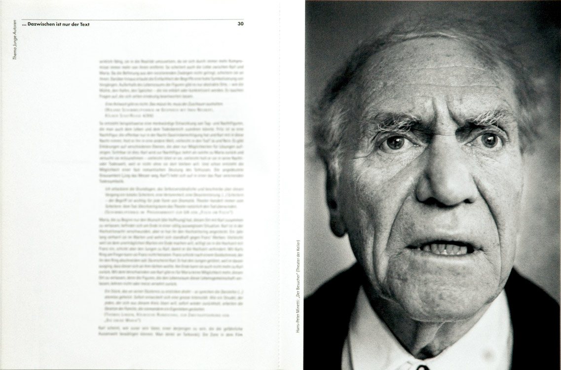 Portrait Schauspieler Hans Peter Minetti - Theaterjahrbuch 1999