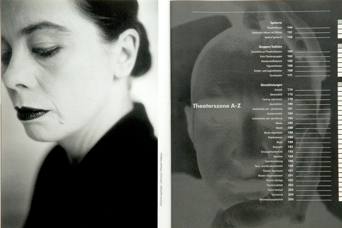 Portrait Schauspielerin Christina Vayhinger - Theaterjahrbuch 1999