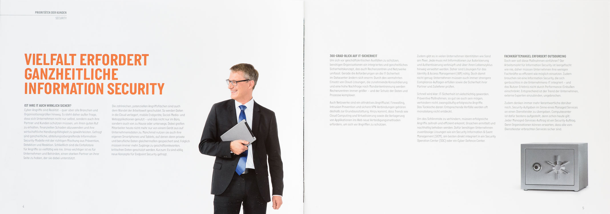 Neue Corporate-Fotografie für die Broschüre des internationalen IT Unternehmen Computacenter