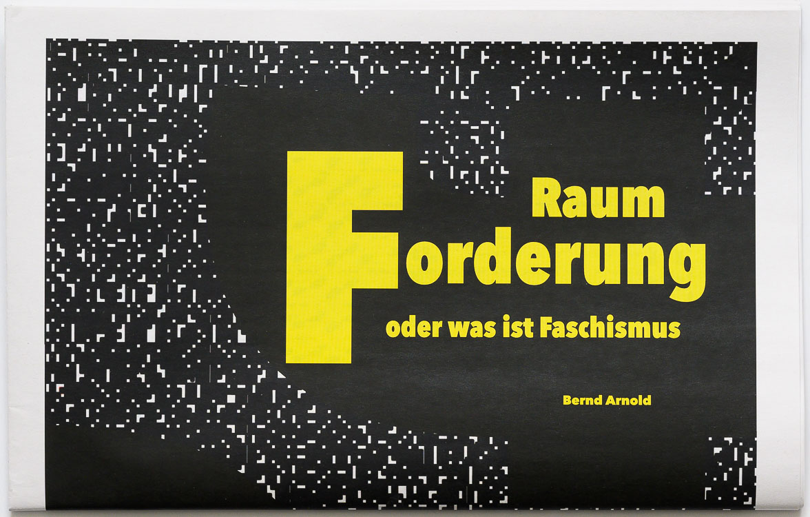 Raumforderung oder was ist Faschismus