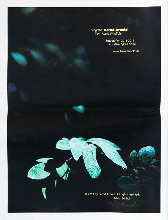 Zeitungsdruck als Edition Auflage 50, Die Entdeckung der Stille Nacht – Fotografien Die Entdeckung der Stille, Edition Zeitungsdruck, Bernd Arnold