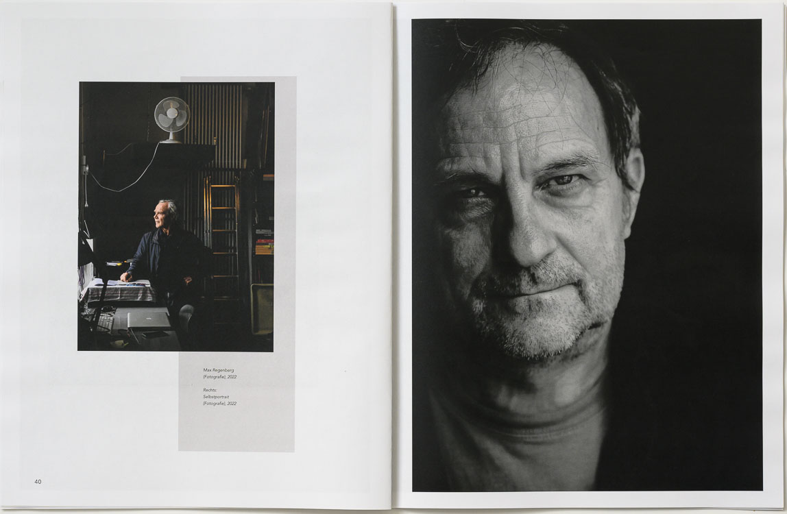 Portrait Fotograf Max Regenberg und Bernd Arnold (Selbstportrait)im Kunsthaus Rhenania – Künstlerzeitung 2022