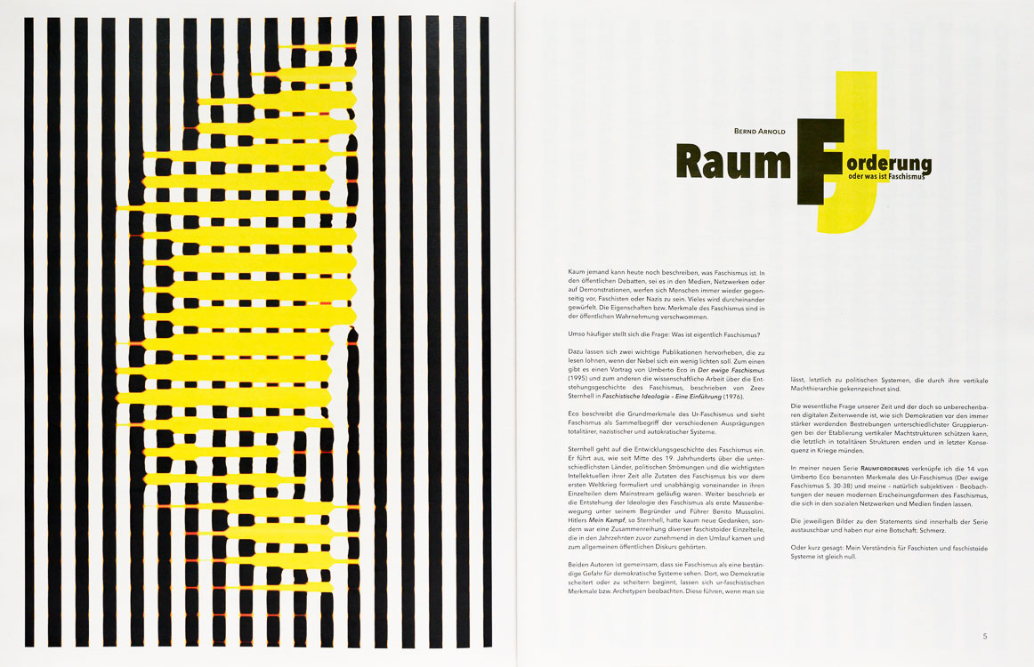 Raumforderung oder was ist eigentlich Faschismus, 2022 – Künstlerzeitung Seite 5
