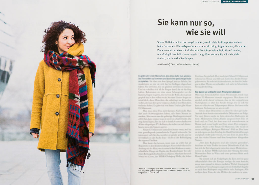 Interview mit Moderatorin Siham El-Maimouni in Journalist