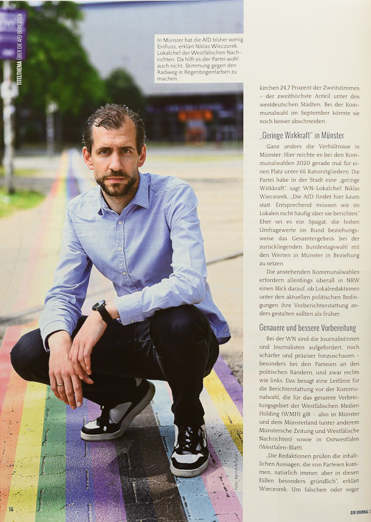 Cover des DJV-NRW Journals des Deutschen Journalistenverbandes in Nordrhein-Westfalen Cover des DJV-NRW Journals des Deutschen Journalistenverbandes in Nordrhein-Westfalen