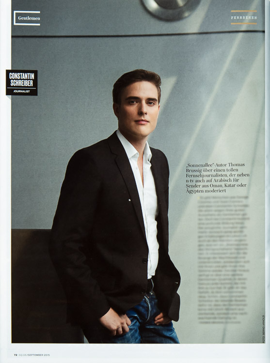 Anchorman Constantin Schreiber in magazine GQ