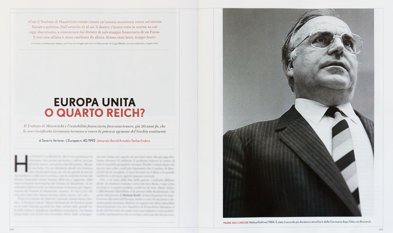 Vintage L'Europeo chancellor Helmut Kohl