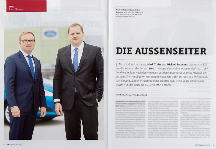 prmagazin Ford Michael Baumann und Mark Truby