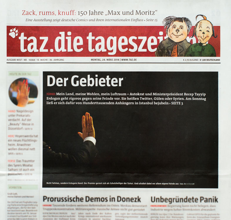 Recep Tayyip Erdogan in TAZ - Der Gebieter