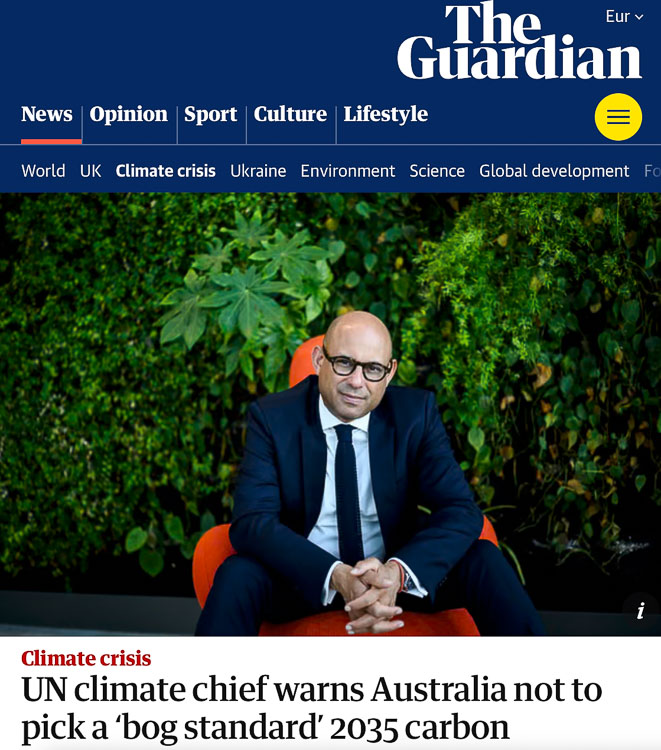 Portrait Simon Stiell in The Guardian, 2025 Portrait Simon Stiell in The Guardian, 2025