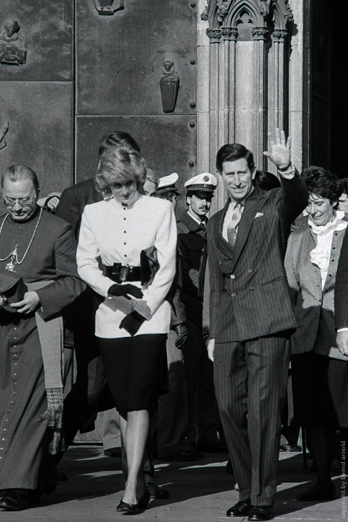 SW Vintage Print Lady Di und Prinz Charles fotografiert von Bernd Arnold in Köln im November 1987