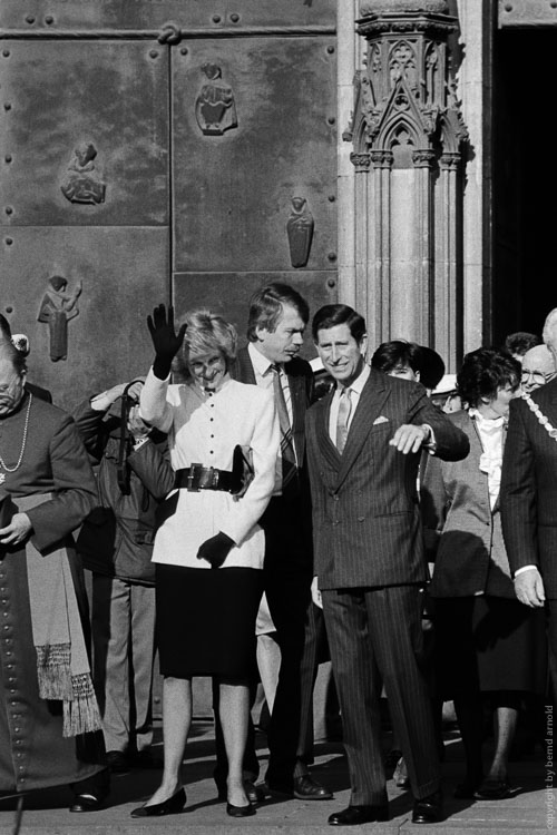 Vintage Print Lady Di und Prinz Charles fotografiert von Bernd Arnold in Köln im November 1987
